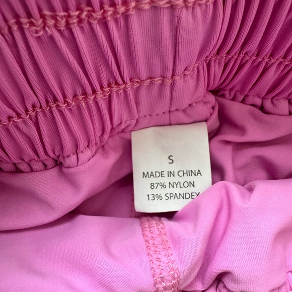 Luogongzi 2 in 1 Flowy High Rise Athletic Butterfly Shorts Pink Size Small - Picture 3 of 9